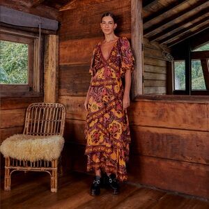 NWT Farm Rio Garden Bloom Maxi Dress Size Small